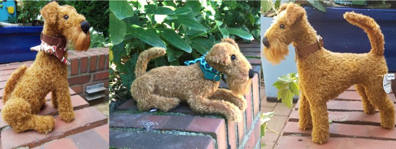 Stoff Irish Terrier aus Steiff-Schulte Mohair